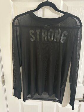 Sheer Black S Black top NWT